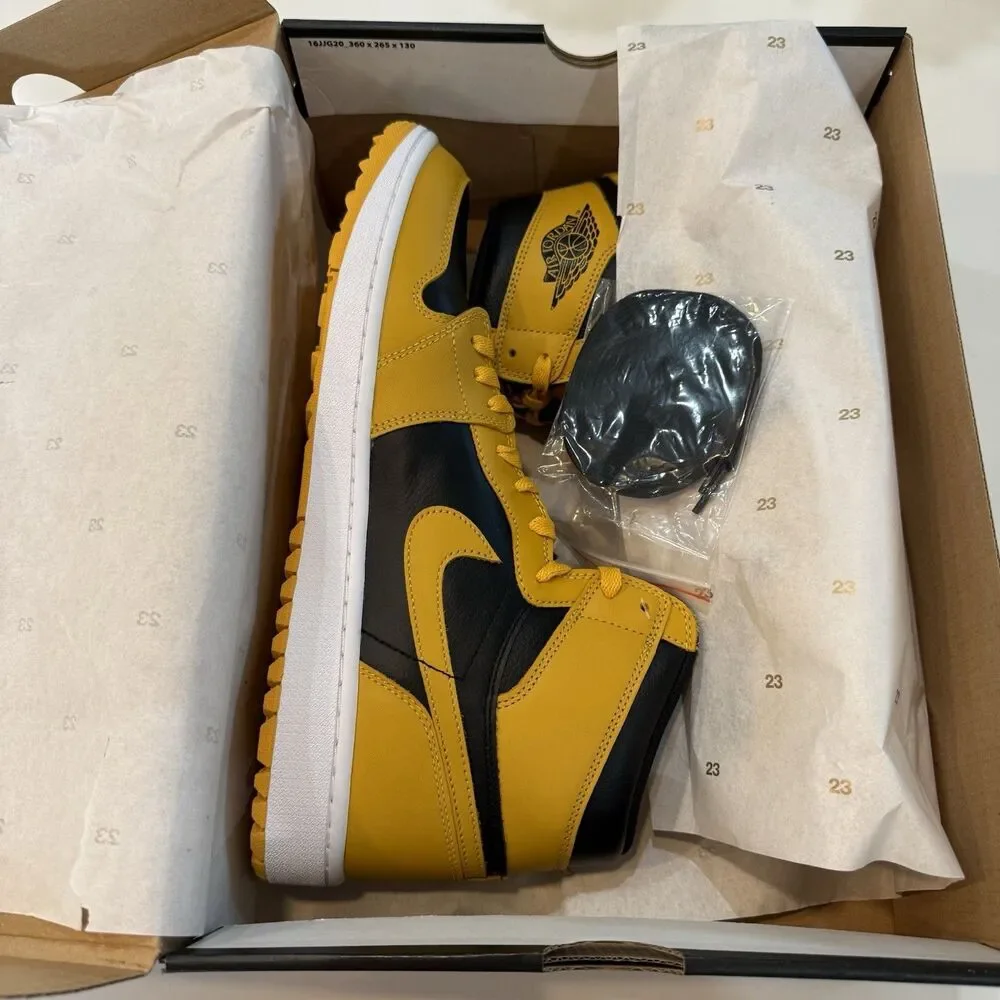 Nike Air Jordan 1 Golf High Pollen Black/Yellow Men's Size 13 DQ0660-100